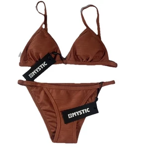 Mystic 2-teiliges String-Bikini-Set kupferfarben/rostrot Schwimmen Größe Small 36 neu mit Etikett - Bild 1 von 13