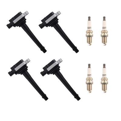 4 Ignition Coils + Iridium Spark Plugs for 2007-2009 Nissan Sentra L4 2.0L - Изображение 1 из 4