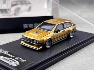 ZD RM 1:64 Gold GTV6 Widebody Hatchback Sportmodell Diecast Metall Auto BN - Bild 1 von 13