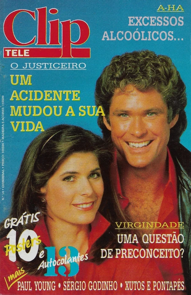 KNIGHT RIDER SINNITA MADONNA BOB GELDOF VICTORIA PRINCIPAL PORTUGAL MAGAZINE 87 - Image 1 of 1