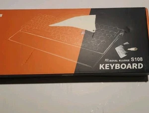 RK ROYAL KLUDGE S108 Typewriter Mechanical Gaming Keyboard RGB Blue Switch Black - Picture 1 of 4