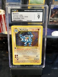 Machamp Holo 1st Edition Shadowless #8/102 CGC MINT 9 Base Set Pokemon 1999 - Picture 1 of 1