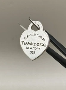 Echt Tiffany & Co 925 Sterling Silber Herz Charm Anhänger klein - Bild 1 von 6