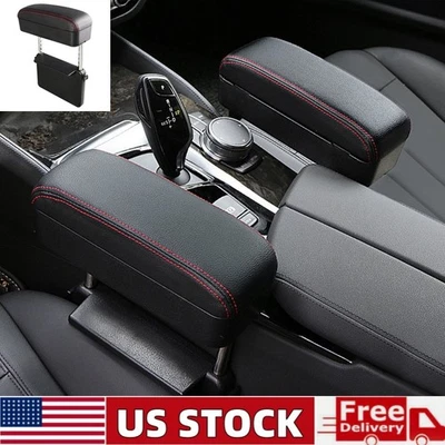 US Car Armrest Storage Box Car Seat Gap Filler Organizer Adjustable Armrest Pad - Image 1 of 4