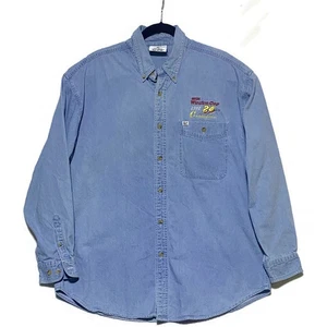 NASCAR Winston Cup Champion 1997 Button Up Shirt Men's Large Denim Long Sleeve  - Picture 1 of 8