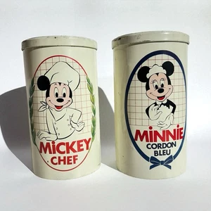 Lot de 2 Boîtes Métalliques Disney – Mickey & Minnie Vintage Cuisine Collection - Picture 1 of 17