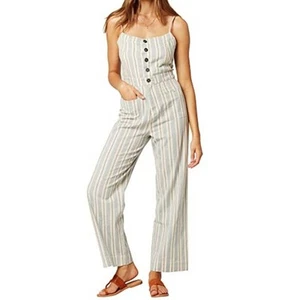 L*Space Dream On Striped Wide Leg Jumpsuit SMALL Overall Strappy Corset Back NEW - Picture 1 of 10