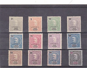PONTA DELGADA D. CARLOS I STAMPS SET (1897) "SPECIMEN" MH - Picture 1 of 1