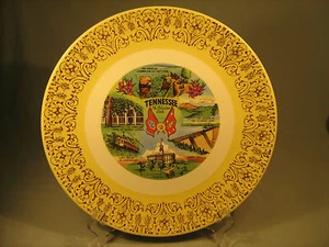 10" Porcelain Collector Plate TENNESSEE The Volunteer State [G2b] - Picture 1 of 5