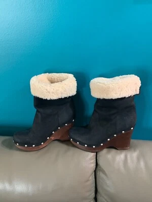 Botas UGG Carnegie negras piel de cordero hebilla media pantorrilla 7 Foto 1 de 4