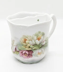 Taza bigote vintage hecha en Leuchtenburg, Alemania rosa flores - Imagen 1 de 5