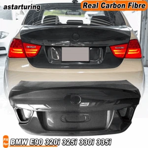 For BMW E90 325i 328i 335i 2009-12 Real Carbon Rear Bootlid Trunk Lid Cover Trim - Picture 1 of 11