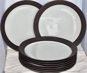 Jens Quistgaard Dansk Flamestone Smooth Brown Dinner Plates x-9 - Picture 1 of 11