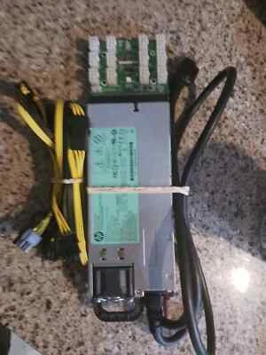 Placa de ruptura de servidor HP 1200W PSU con 4 cables, fuente de alimentación/minería/entrenamiento de IA Foto 1 de 4