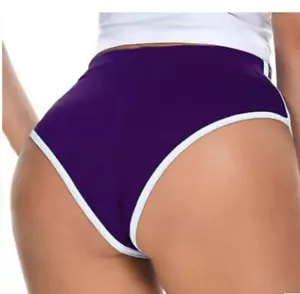 Women's Yoga Solid Shorts Sports Hot Pants Booty Gym Workout Fitness Briefs - Picture 1 of 16