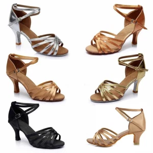 Zapatos de baile latino para mujeres niñas dama salón de baile tango zapatos de baile 5 cm tacones salsa - Imagen 1 de 17