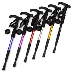 1/2/4X Cane Walking Stick Adjustable Folding Aluminum Collapsible Travel Hiking - Picture 1 of 25