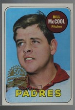 2018 Topps Heritage 1969 Buybacks Billy McCool (50th Anniversary Logo on Left)