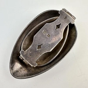 Antik Massiv Silber Medizin Klappbarer Reiselöffel Martin Hall 1924 17,5 cm - Bild 1 von 9
