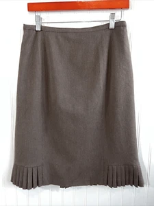 Valerie Stevens Lined Pleated Hem Skirt With Side Zipper / Hook Closure -Size 10 - Picture 1 of 10
