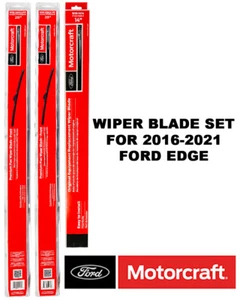 Motorcraft Premium Wiper Blades Genuine OEM Set Of 3 For Ford Edge 2016-2021 - Picture 1 of 2