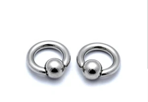 2 - 8g 5/8 Inch Captive Bead ring Surgical Steel 316L Spring Loaded Look Sexy - Picture 1 of 1