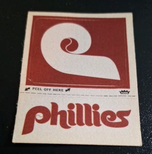 1968-1972 VINTAGE FLEER ECHTES TUCH ABZIEHAUFKLEBER PHILADELPHIA PHILLIES EXMT+! - Bild 1 von 2