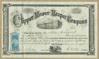 CLIPPER MOWER & REAPER CO., NYC 1871 STOCK CERT.