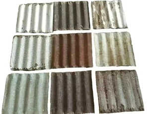 SALE! 100 pcs. Rustic Reclaimed Corrugated (6in x 6in) Barn Metal - Picture 1 of 6