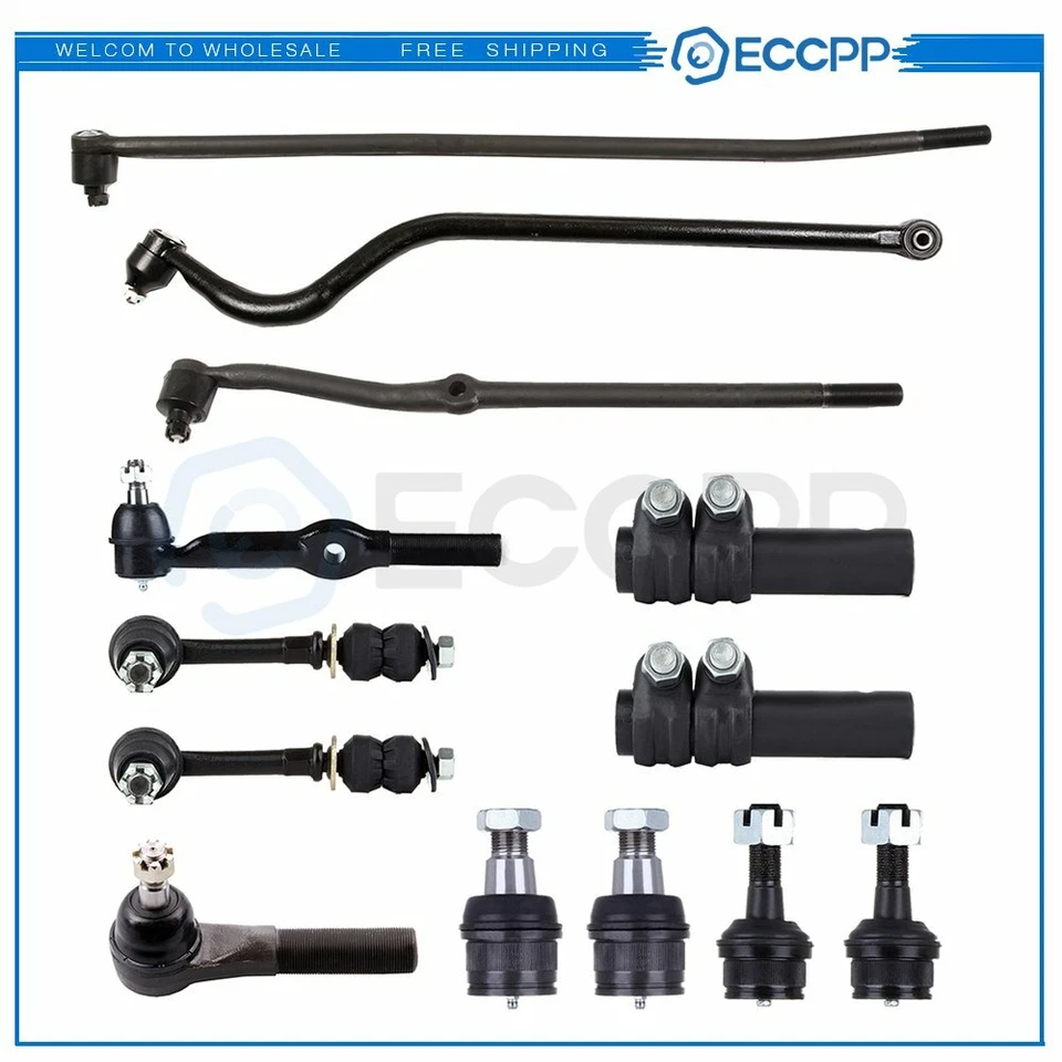 For Dodge Ram 2500 3500 13Pcs Front Ball Joints Sway Bars Track Bar Tie Rods Kit - Изображение 1 из 4