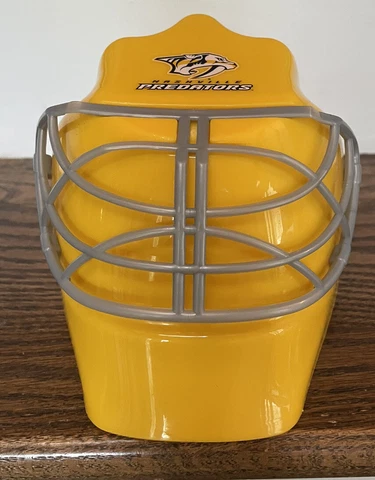 RARE Vintage Nashville Predators Souvenir Goalie Mask Popcorn Container Cover