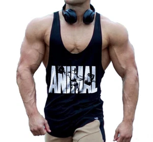 Men Cotton Workout Tank Tops Gym Bodybuilding Training Sleeveless Muscle T Shirt - Picture 1 of 28