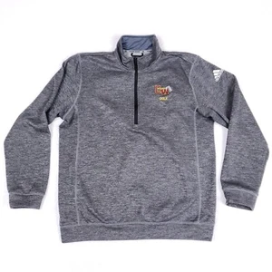 Adidas Team Issue Climalite Quarter Zip Pullover L Grigio CW Golf Logo Tempo Libero - Foto 1 di 9