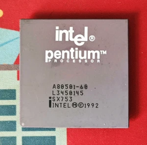 Pentium 60 Intel Pentium a80501-60 sx753 Keramik alte CPU - Bild 1 von 2