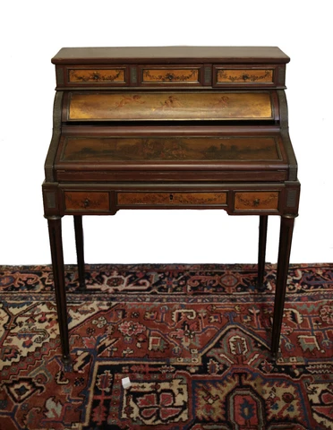 Continental Wooden Writing Desk. French Baroque/ Roccoco Design Cover