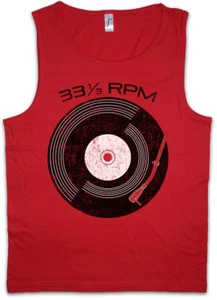 VINYL 33? RPM Women Tank Top Club Disco Retro Music Phonograph record player - Picture 1 of 1