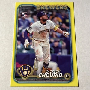 Jackson Chourio 2024 Topps Actualización #US240 Amarillo Paralelo Novato - Imagen 1 de 2