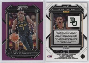 2023-24 Panini Prizm Draft Picks Purple Prizm /75 Keyonte George #47 Rookie RC