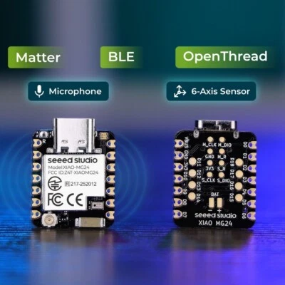 Seeed Studio XIAO XIAO MG24 Sense, Matter über Thread/BLE 5.3, IMU, Mikrofon - Bild 1 von 4