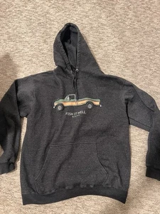 Simms Gray Cotton Blend Fishing Hoodie Sweatshirt Size XLarge - Picture 1 of 2