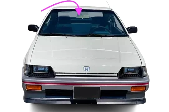 适用于:1984 - 1987 年本田思域 CRX 2 门轿跑车前挡风玻璃 — 第 1/4 张图片
