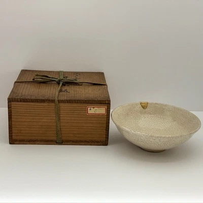 Tazón de té japonés para ceremonia de té Seto artículos planos reparación Kintsugi con caja antigua Matcha Foto 1 de 4