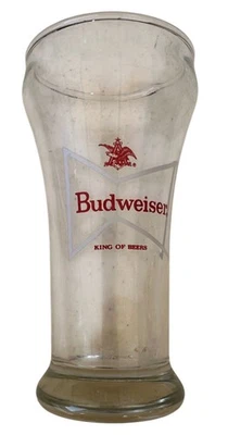 1-piece Budweiser Beer Collectible Clear 7 oz. Small Drinking Glass 5" Tall - Image 1 of 4