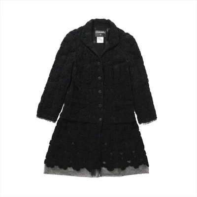 Chaqueta Acrílica Chanel Coco Button 05A 38 Damas Negra P26871V17343 Foto 1 de 4