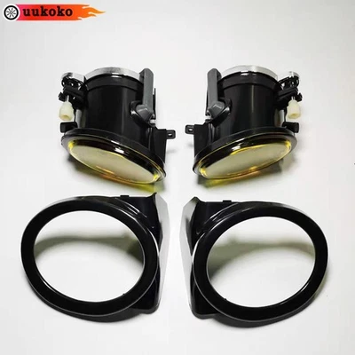 Car Front Bumper Fog Lights with Cover Bulbs Amber For BMW E46 M3 01-06 M-Tech Foto 1 de 4