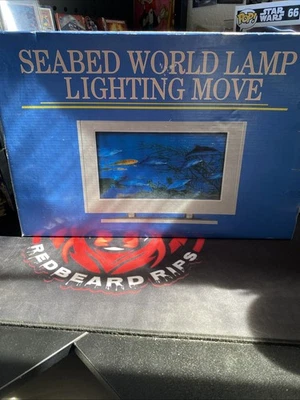 Lámpara de noche de acuario de movimiento pantalla de mesa vida marina acuática océano cama marina tropical Foto 1 de 4