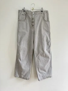 Rachey Comey Elkin Denim Pant Gray Light Wash Size 8 Wide Leg High Waist USA - Picture 1 of 10