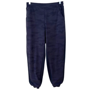 Athleta Womens Brooklyn Lined Camo Joggers Black Size 10 Athletic Outdoors Gym - Picture 1 of 6