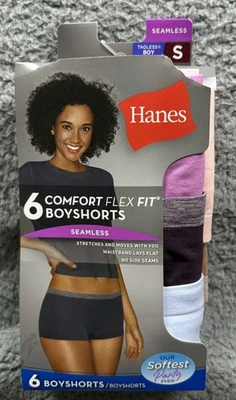 Paquete de 6 pantalones cortos para niños Hanes pequeños sin costuras cómodos ajuste flexible sin costuras laterales suaves Foto 1 de 4