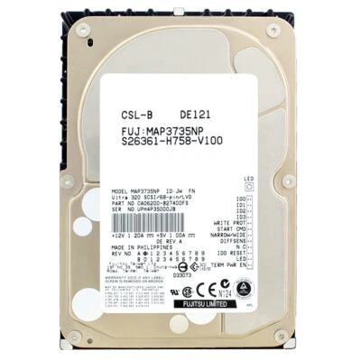 Disco Rigido Fujitsu MAP3735NP 73GB 8Mb Cache 10000Rpm 68PIN SCSI 3,5 " Pollici - Immagine 1 di 4